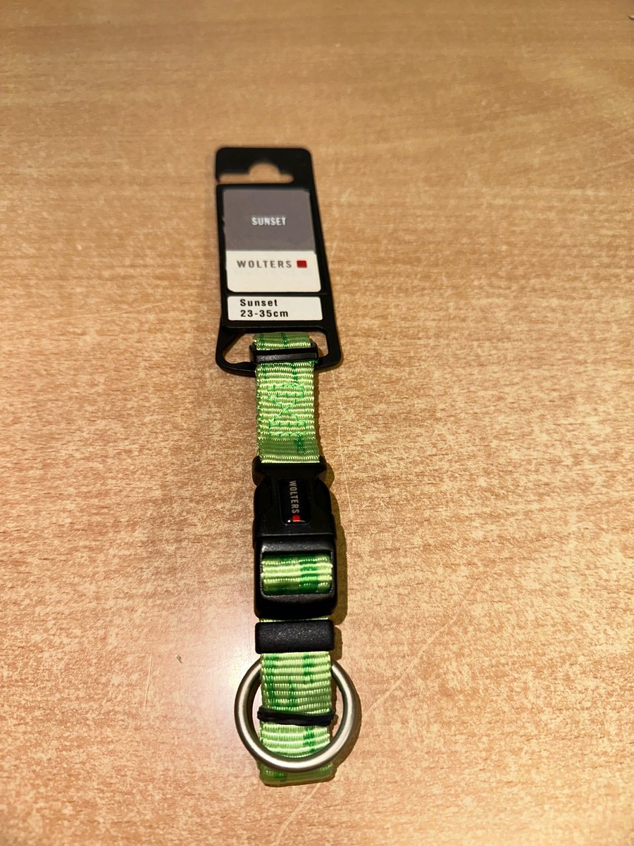WOLTERS Cat & Dog Sunset Hondenhalsband / Halsband Maat M Nekomtrek: 23 - 35 cm Groen