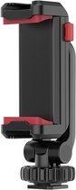 Ulanzi ST-06S kantelbare telefoonhouder met klem kunststof - Film verticaal en horizontaal - Stevige klem voor smartphone - Zwart/rood