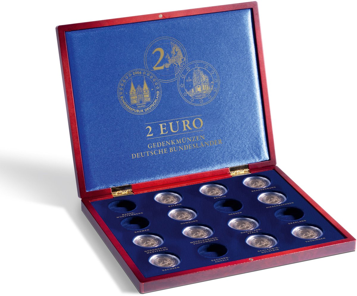 Presentatie cassette, Volterra Uno - voor 2 Euromunten Duitse deelstaten in capsules (16 st.)