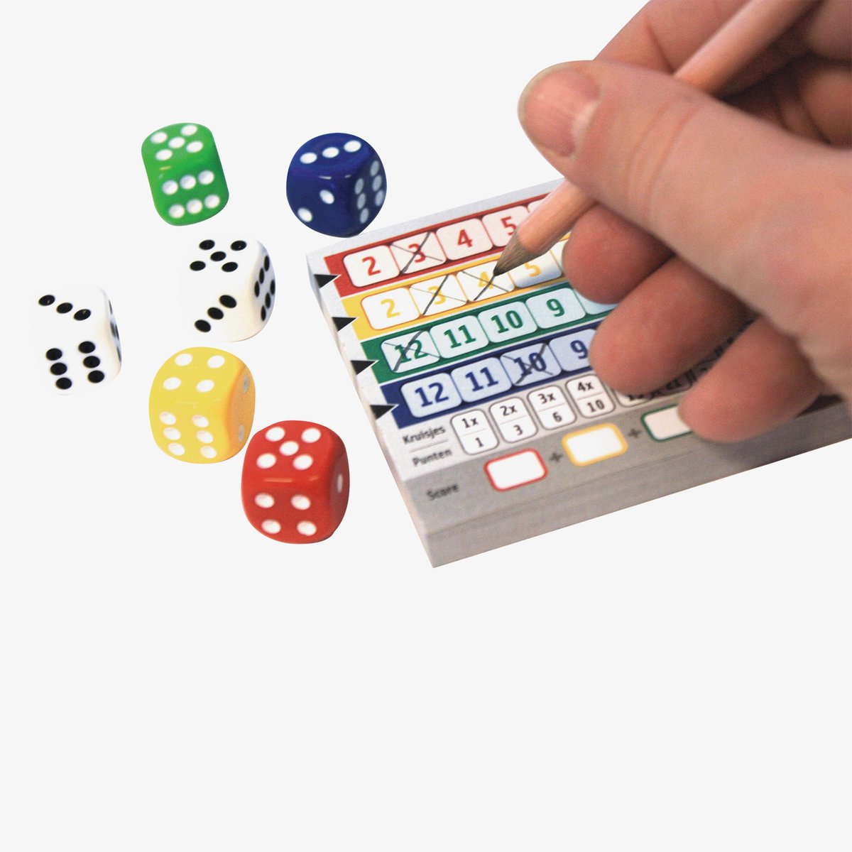 White Goblin Games - Qwixx Bloks (extra scorebloks) - Dobbelspel - 2 tot 5 spelers - Voor de hele familie - uitbreiding - Extra scoreblokken met nieuwe uitdagingen — afbeelding 7