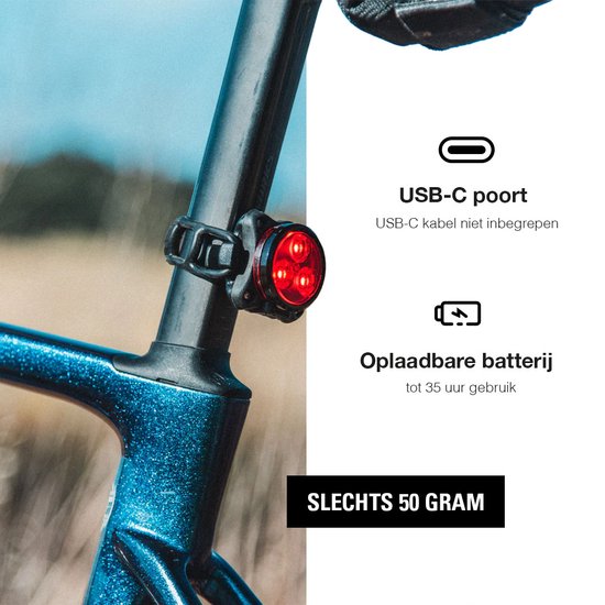 Lezyne Zecto Drive 200+ Achterlicht - Fietsverlichting - USB-C Oplaadbare Fietslamp Achter - LED Fietslicht - Veiligheidslampje Achterlicht - 35 uur brandtijd - Rood — afbeelding 3