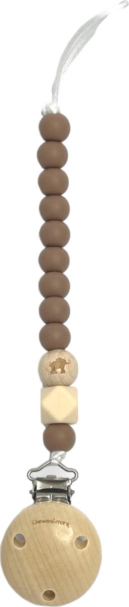 Goedkoopste Chewies & More Animal Elephant Siliconen Speenclip Brown