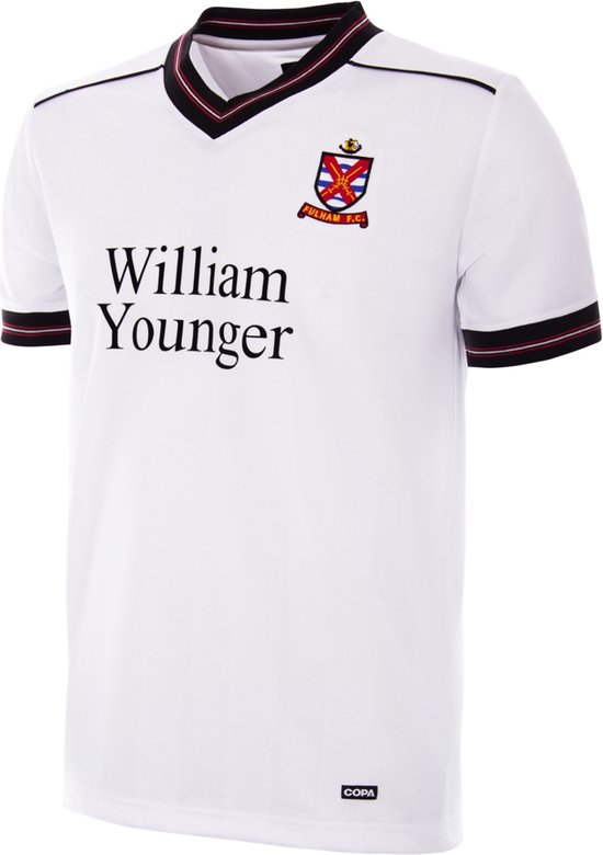 Foto: Copa fulham fc 1984 85 retro voetbalshirt mannen wit m