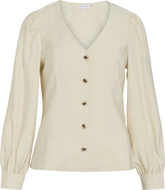 VILA GmbH / Damen-Bluse / VIMIKA O-NECK L/S TOP - NOOS