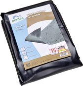 Bâche étang HDPE Noir 10x10 M - 0,13 Mm D'épaisseur, étanche Et Résistante Aux UV - Pour Bassin, Irrigation, Anti-fuite
