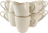 OTIX Theemokken - Koffiekopjes - met oor - set van 12 - Beige - Keramiek - MAPLE
