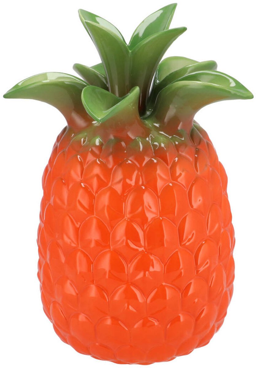 DK design Bloemenvaas Tropical Pineapple - ananas vaas - oranje - D16 x H22 cm
