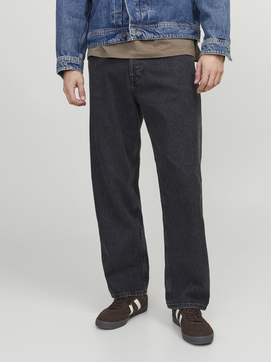 JACK & JONES Alex Original loose fit - heren jeans - zwart denim - Maat: 34/36