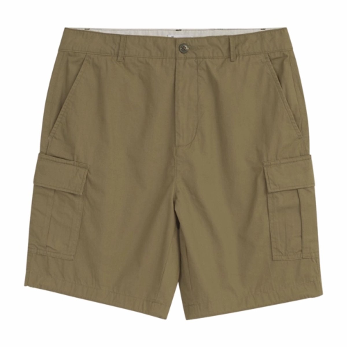 Korte broek KnowledgeCotton Apparel Men Fig Loose Cargo Poplin Burned Olive-S