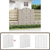 vidaXL-Schanskorven-4-st-gewelfd-200x50x220/240-cm-ijzer