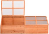 Bol.com vidaXL Tuinkas 180x57x62 cm - Hout & PC platen Houten Broeikas - Tuinkas - Serres - Plastic Glas - Winterbescherming aanbieding