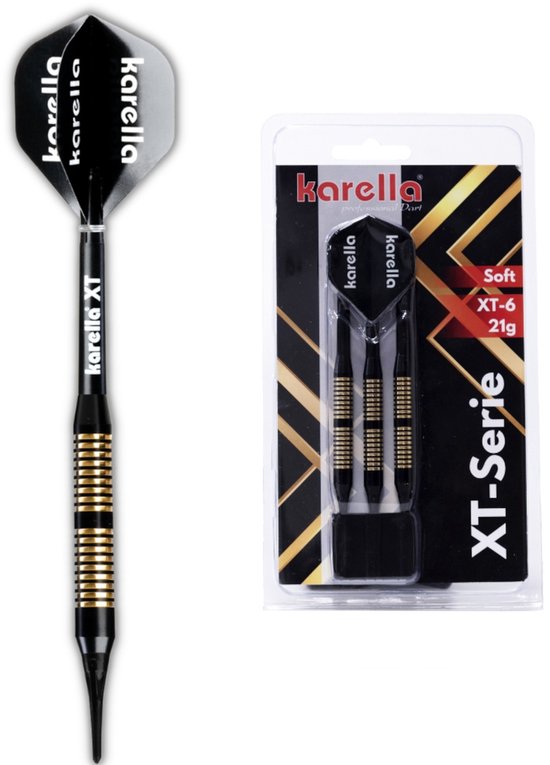 Karella Softdart 3er-Set XT-6 21g - Softtip Darts voor Elektronisch Dartbord - 18-21g - Perfect voor Beginners en Hobbyspelers van Karella — afbeelding 2