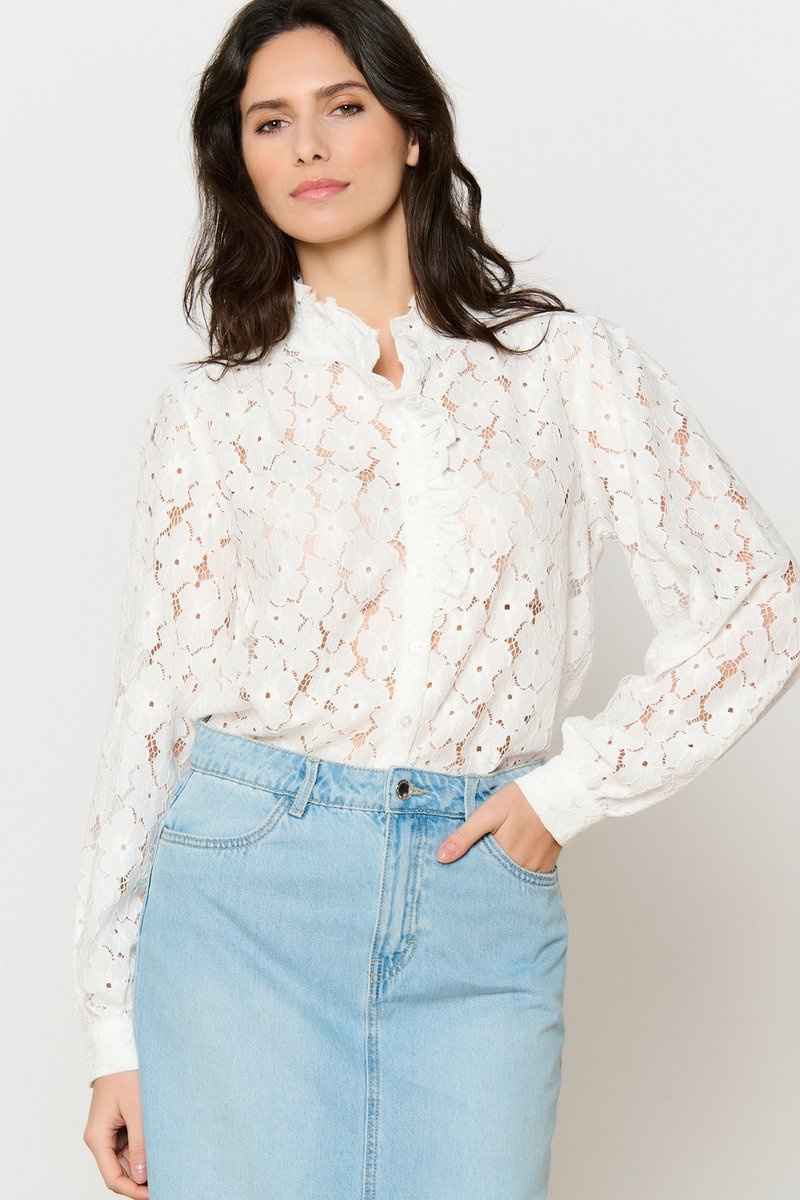LolaLiza Blouse C Angelica 05702666 1019 Optisches Weiss Dames Maat - W36