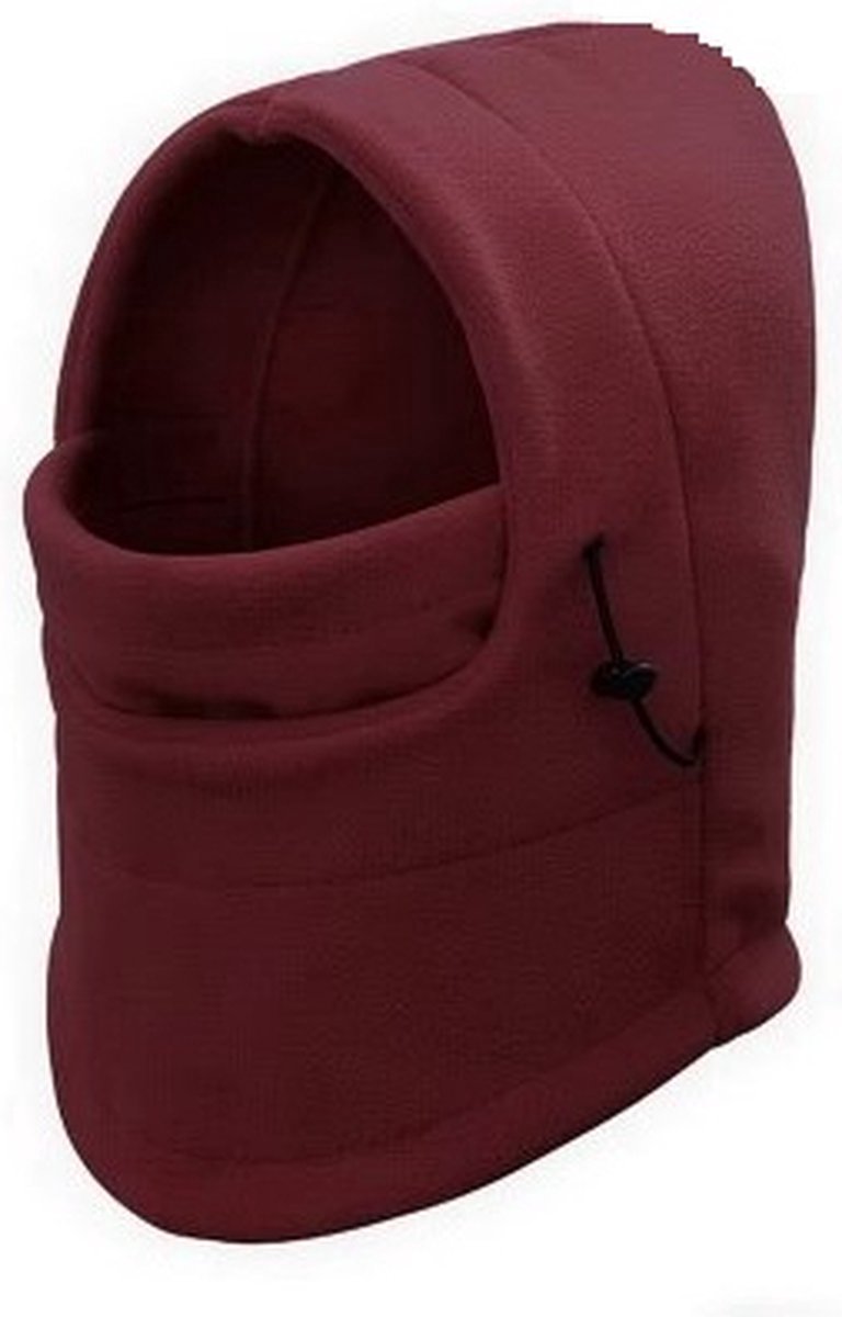 Scoby Fleece Bivakmuts Wintermuts Motormasker Balaclava Ski Mask Unisex Rood