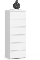 Ladekast CL6 met 6 Lades / AKORD Furniture Factory / Wit / 40x109x35 cm