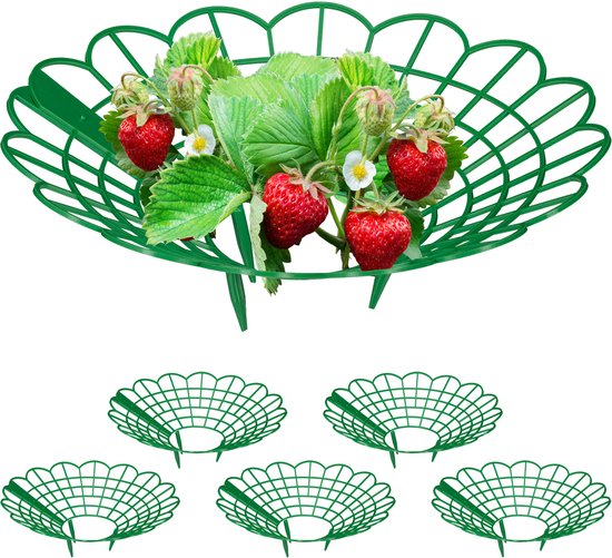 aardbeien steun - set van 6 - kunststof - bescherming tegen slakken
