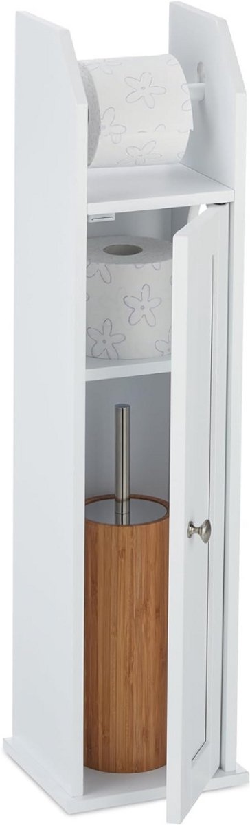 ApexArte® Badkamerkasten Hoog - Toilet Kastje Staand - Badkamerkastje