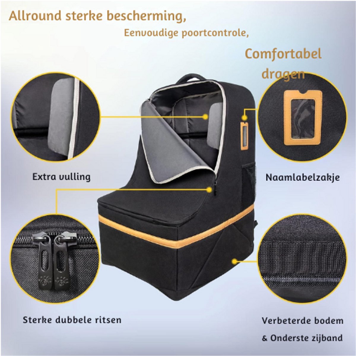 Autostoeltassen voor vliegreizen, autostoel reistas voor vliegtuig, gemakkelijk mee te nemen, duurzame autostoelpoort, check-tas, autostoeltas, autostoelreishoes, autostoelreistas, autostoelhoes voor