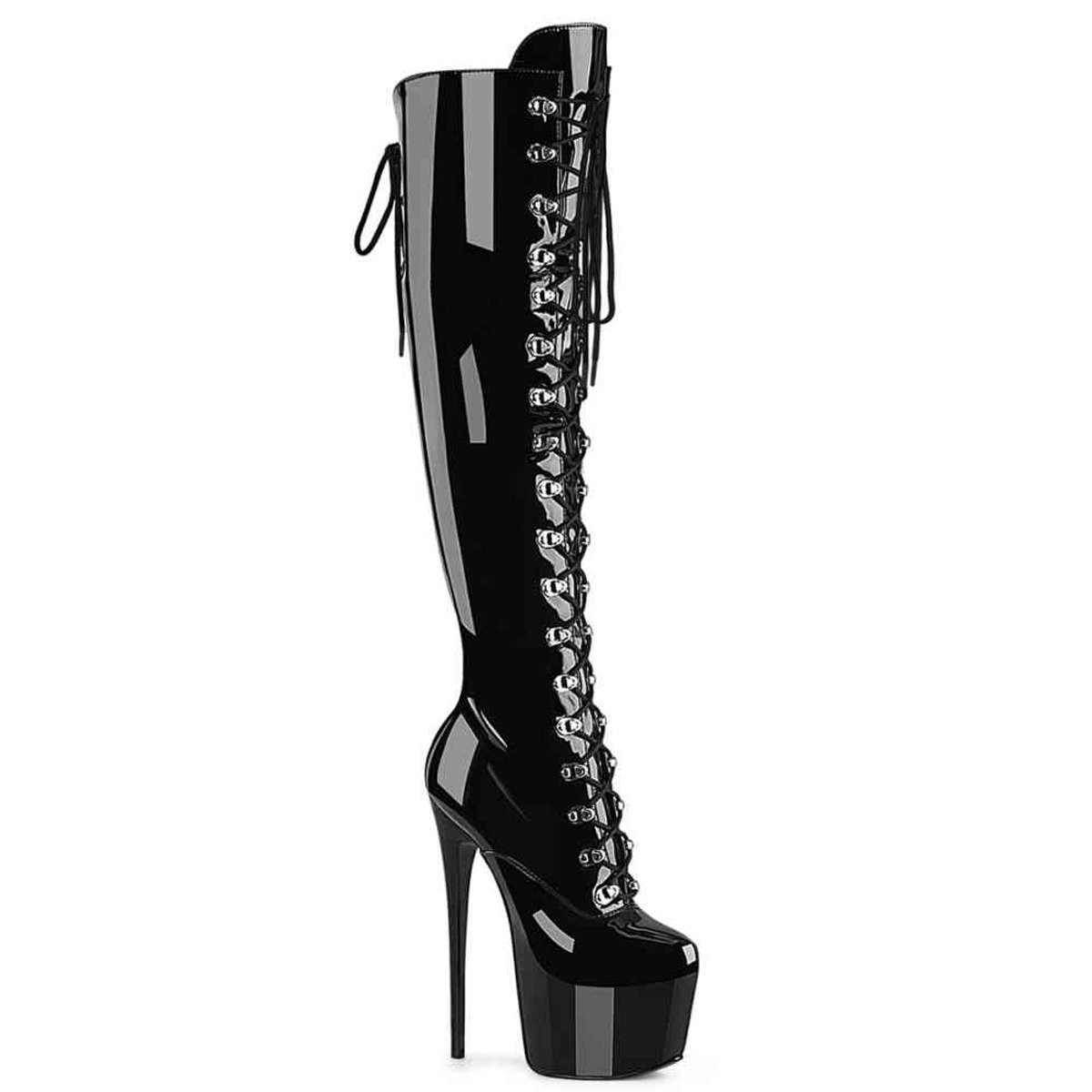 Pleaser JUBILANT-3012 Plateau overknee Laarzen 39 Shoes Zwart