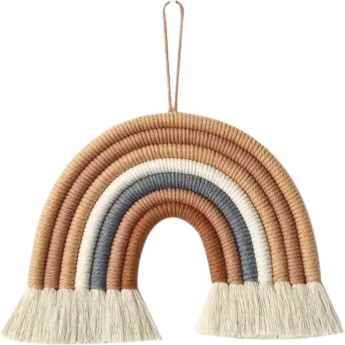 Regenboog Wandhanger – Macramé Wanddecoratie – Boho Regenboog Decoratie – Kinderkamer & Babykamer Accessoire