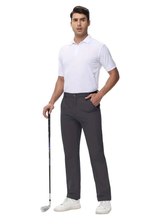 Bovista Golfbroek Heren - Golfkleding - Golfen - Golf Accessoires - Nette Pantalon - Donkergrijs M - Maat 48 van Bovista — afbeelding 2