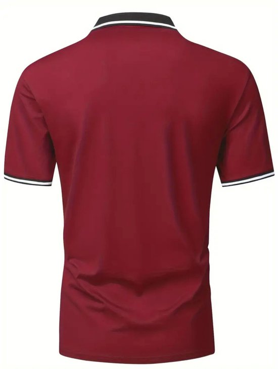 Bovista Golf Shirt Heren - T-shirt - Golfkleding - Golfen - Golf Accessoires - Polo Shirt - Zwart & Blauw & Rood - Maat L van Bovista — afbeelding 5