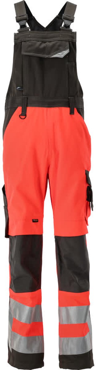 Mascot Safe Supreme Amerikaanse overall met kniezakken 15569-860 - hi-vis rood/donkerantraciet - C66 - 82
