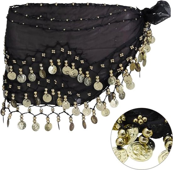 MUNAFIE Lange satijnen rok voor dames, buikdansrok, dansrok, buikdanskostuum voor optredens, carnaval, lichtblauw, One size