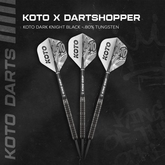 KOTO - Dark Knight - 24 G - Zwart - Dartpijlen - 80% Tungsten van KOTO — afbeelding 5