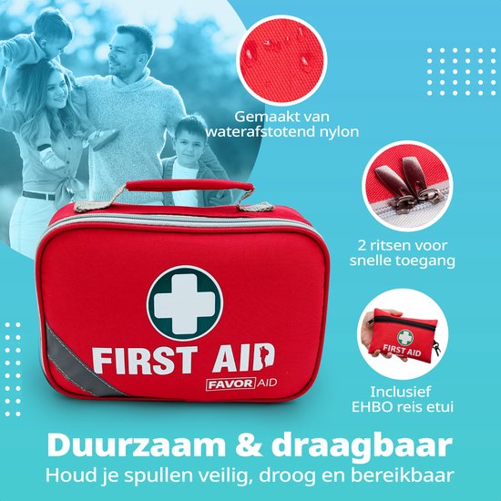 FavorAid 258-delige EHBO kit - ehbo koffer - verbanddoos - verband - noodpakket