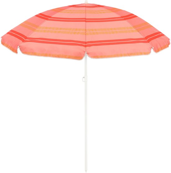 Mica Decorations Stripe Strandparasol - H180 x Ø160 cm - Lichtroze