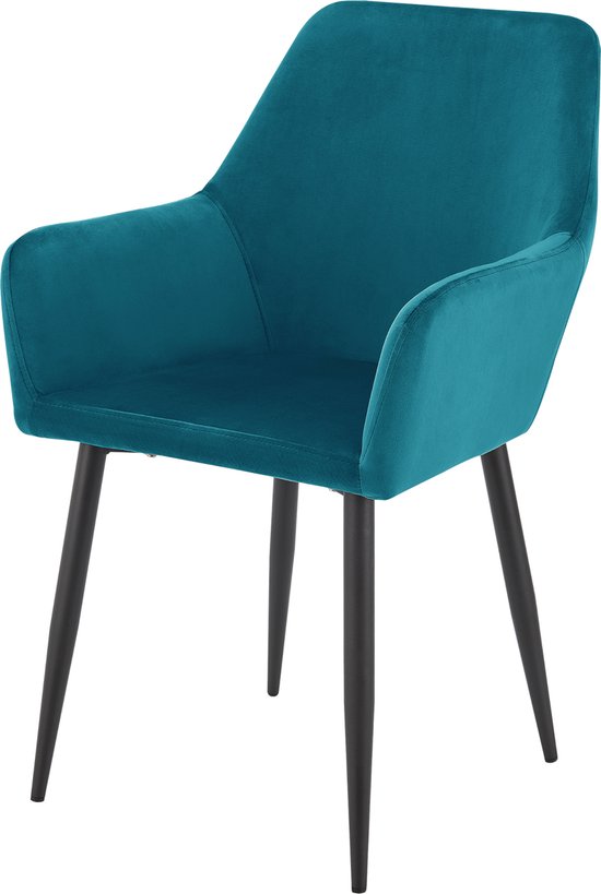 Chaise de salle à manger Hollola lot de 4 turquoise [en.casa]