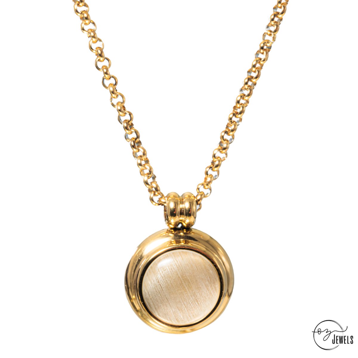 OZ Jewels – Opaal Agaat Ketting – 18K Verguld – Elegant – Vrouwen – Verstelbare