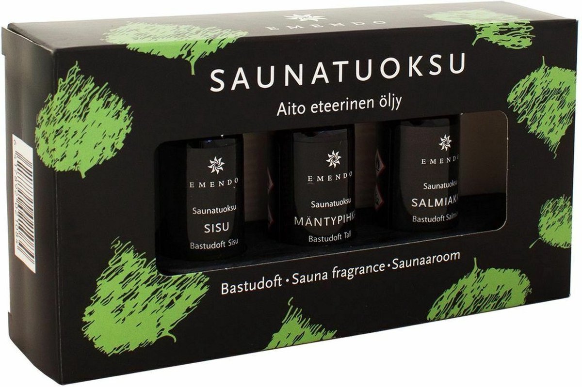 Goedkoopste Emendo Sauna rekje met 3 geuren - Salmiak - Pine - Smokey Herb