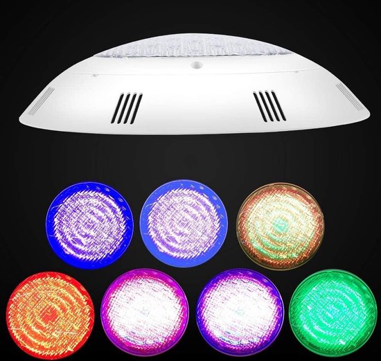 LED onderwaterlamp, IP68 waterdichte dimbare RGB zwembadverlichting, onderwaterspots met kabels en afstandsbedieningen, 18 W LED duiklampen met 7 kleuren, voor fonteinen, vijvers, zwembaden