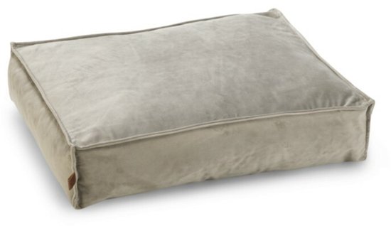 Designed by Lotte Nalino - Hondenkussen - Fluweel - Velvet - Grijs - 70x55x15 c cm