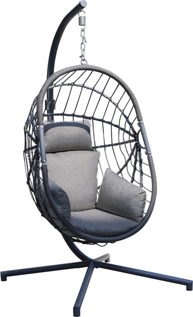 Sens-Line Lisa hangstoel - Metaal - 103cm - Zwart