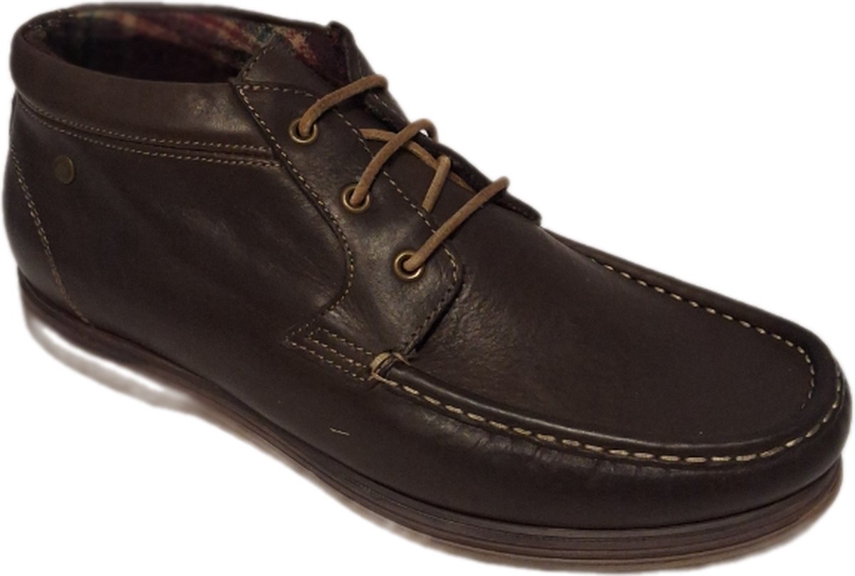 Base London -MOCCASIN BOOTS-GRAIN BROWN -LEER