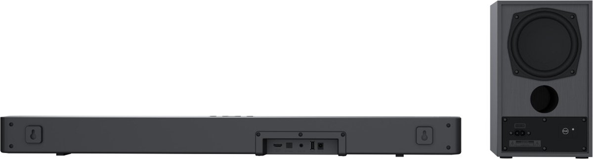 Afbeelding 2 van Horizon Soundbar met Subwoofer voor TV - Werkt op alle TV's - Bluetooth - 2.1CH - 60W - Kleine Soundbar met Afstandsbediening - Speaker - Antraciet