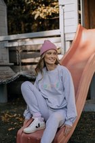 Survêtement de jogging pour femme/vêtement d'intérieur pour la journée - Sweat-shirt doux et pantalon de jogging - Katoen de Premium - Grijs- Taille M