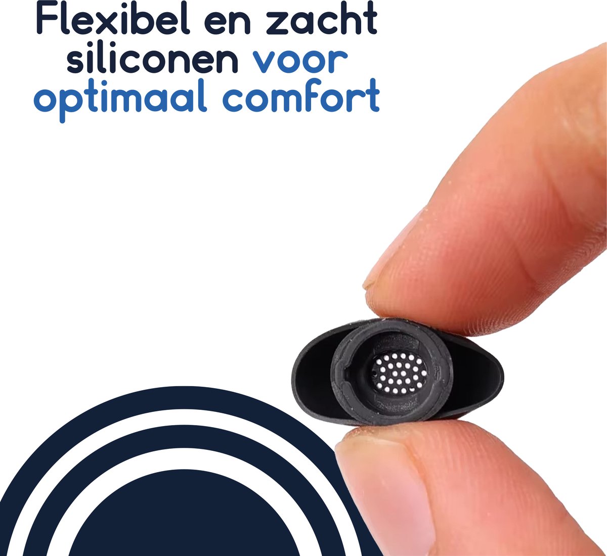 Ibley ComfortFit Siliconen oortips voor Samsung Galaxy Buds 3 Pro grijs - Siliconen Earplug - S/M/L formaat - 3 paar - 3 maten - Galaxy Buds 3 Pro oortips – foto 4