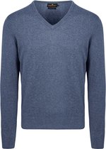 Trui Cashmere V-hals Kobaltblauw - Maat 3XL - Heren - Pullovers