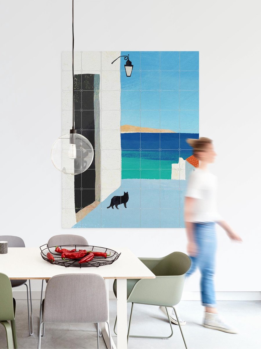 IXXI Are you following me, Henry Rivers - 80 x 100 cm - Gratis ophangtool - Grote wanddecoratie en posters - Illustraties, Minimalisme, Digitale