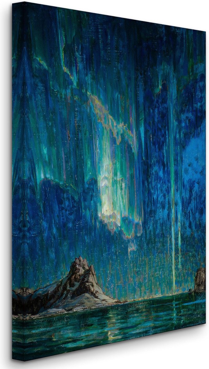 Anna Boberg - Northern Lights. Study from North Norway, - Noorderlicht. Studie uit Noord-Noorwegen (1935) - 3:2