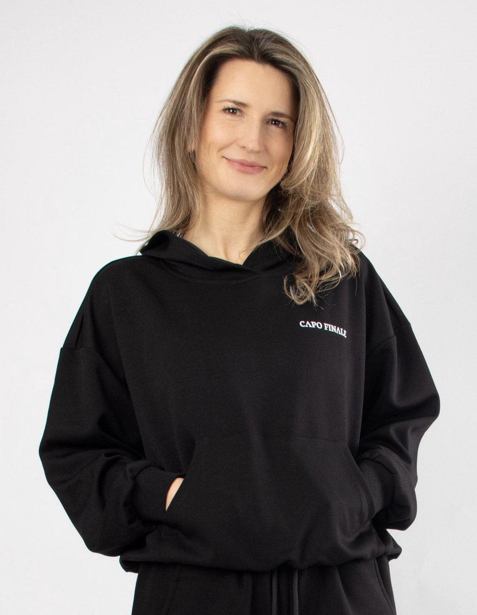 Serenity Cooldry Hoodie | CAPO FINALE - Woman Hoodie | M | Kleur Black | Sportkleding | Activewear | Gymkleding | Fitnesskleding | Sportoutfit | Fitness | Hardlopen | Crossfit | Yoga | Pilates | Krachttraining