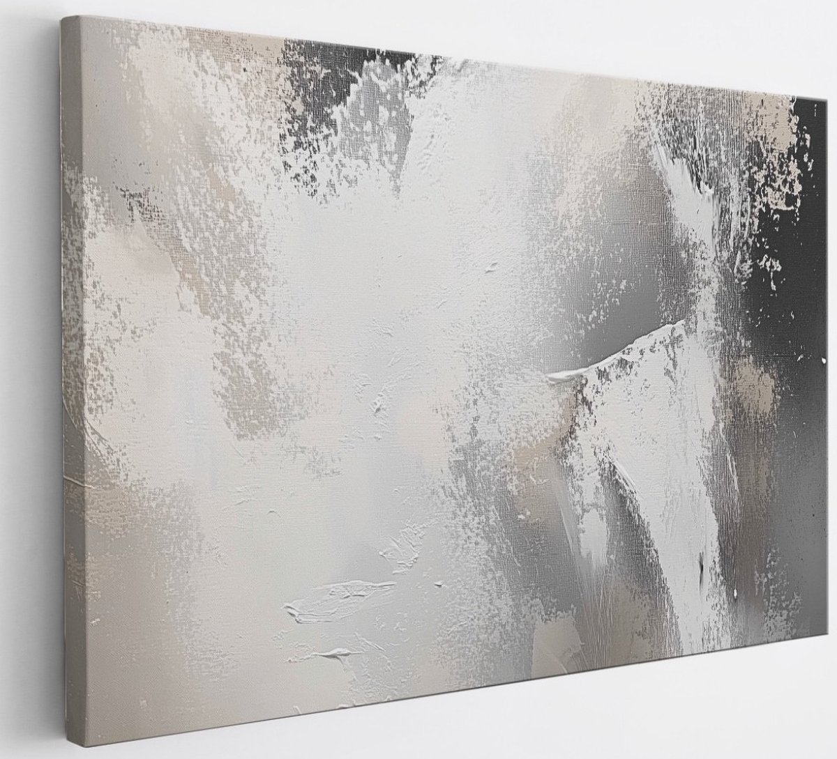 Saammp Canvas Schilderij - Neutraal - Abstract - 30x20 - Foto op canvas - Wanddecoratie - Muurdecoratie Woonkamer - Slaapkamer decoratie - Canvas Print Multicolor