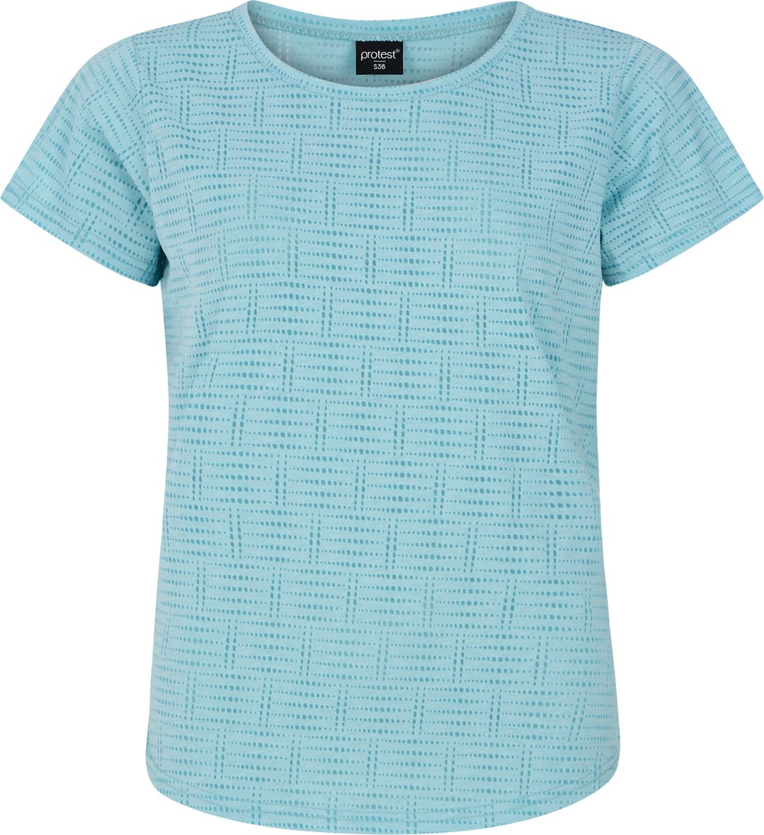 Protest Prtaubreys – T shirt Dames – Korte mouwen – Ronde hals Blauw