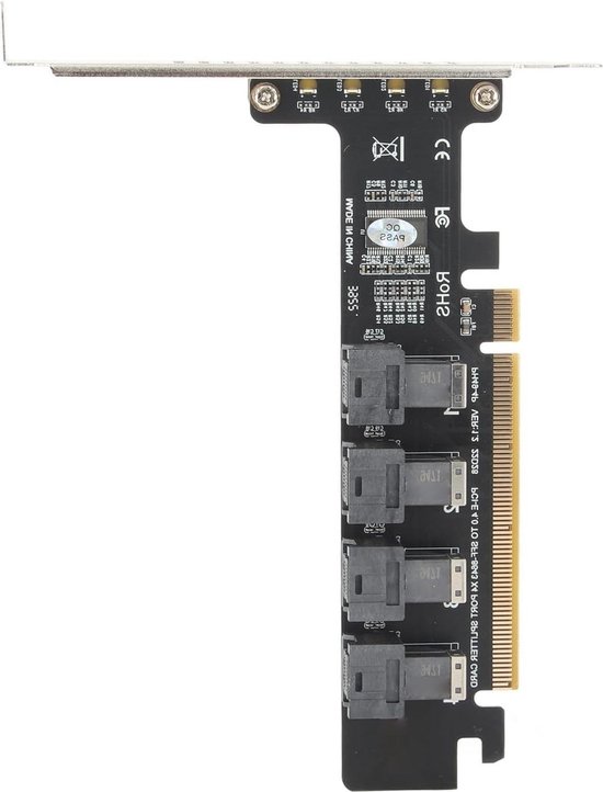 PCIE 4.0 naar U.2 NVME-adapterkaart PCIe x16 naar 4-poorts U.2 NVME