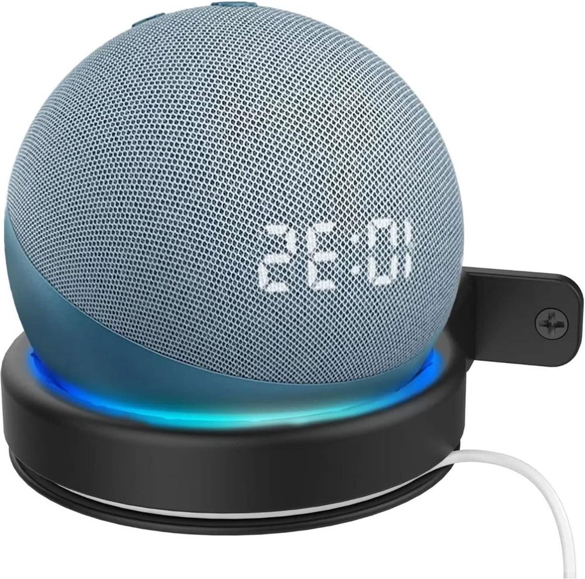 Wandmontagehouder voor Echo Dot 3e 4e Generatie - Ruimtebesparende Luidsprekerbeugelhouder - Multifunctionele Luidspreker Wandmontage - Smart Home-luidspreker (Zwart) .