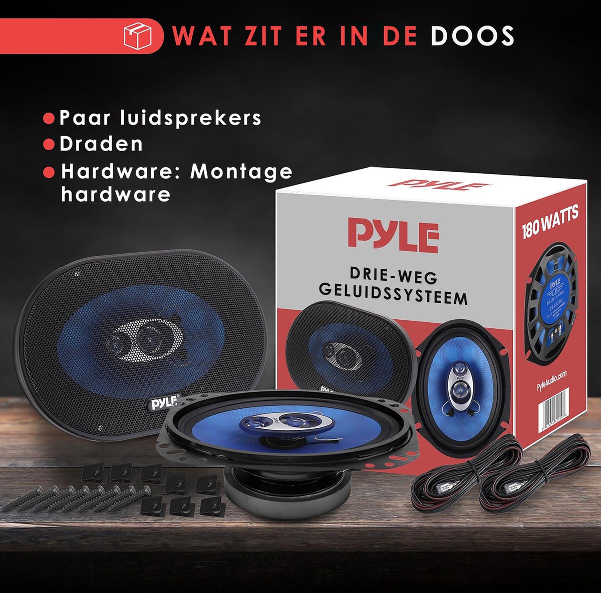 Pyle Auto Luidsprekerset - 3-Weg Auto Speakers – Luidspreker voor Auto- 360 Watt – foto 8